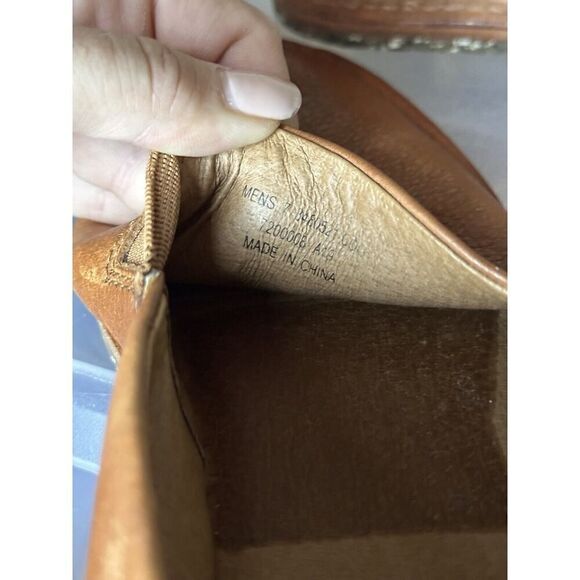 FRYE MONTAUK A LINE 80521 MENS BROWN LEATHER LOW TOP CASUAL LOAFERS SHOES sz 7 - Picture 10 of 12